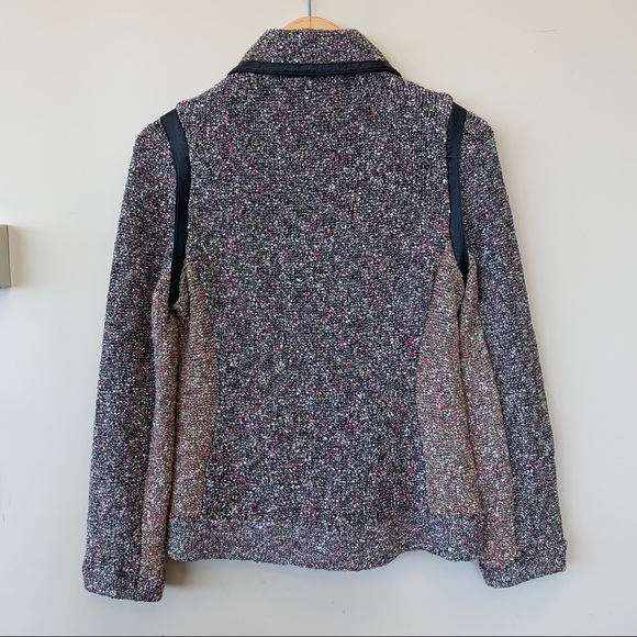 Rag & Bone Lory Knit Leather Trim Moto Jacket - Picture 7 of 7